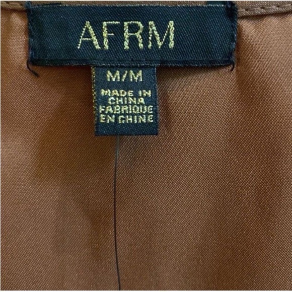 AFRM Madine Long Sleeve Satin Fit and Flare Dress M - Picture 5 of 9